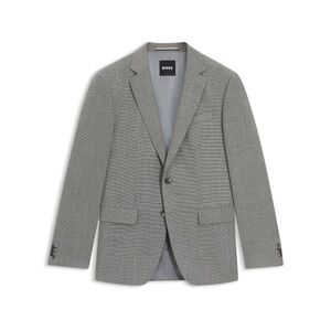 Hugo Boss Men's Gray Checkered Blazer